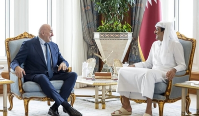 HH The Amir Receives Italian Defense Minister to Discuss Regional Developments and Bilateral Cooperation
